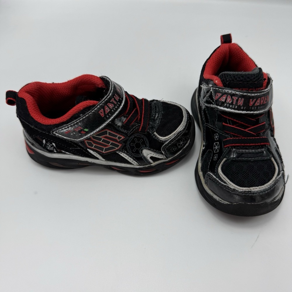 Star Wars by Skechers Darth Vader Black Toddler Sneaker Kids‎ Shoe Size 7T